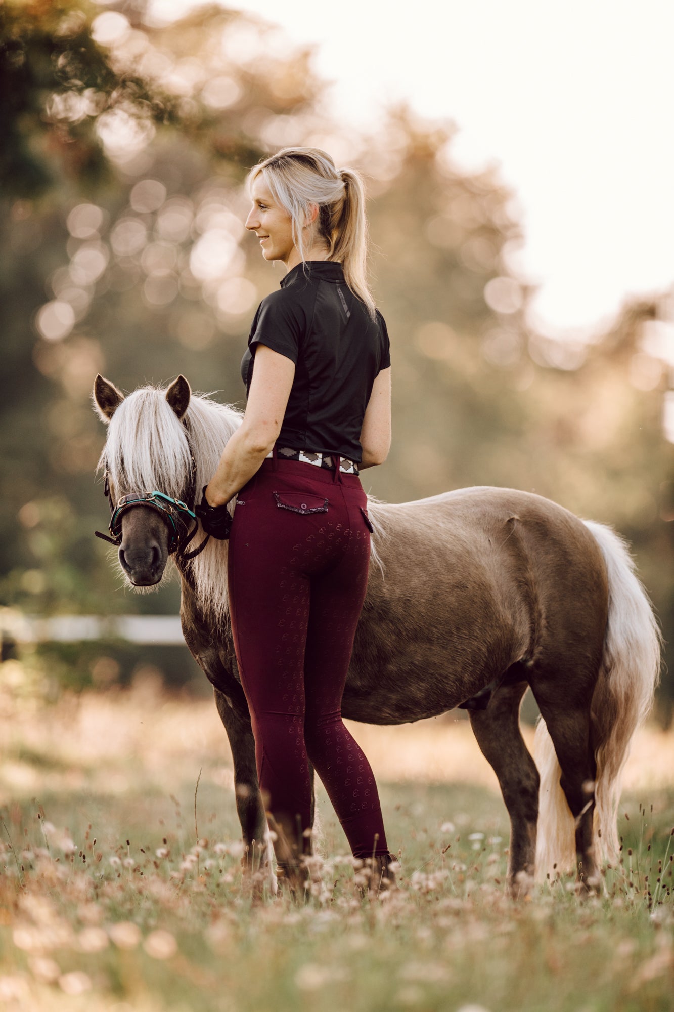 Reithose Elocina Emilia Dunkelrot