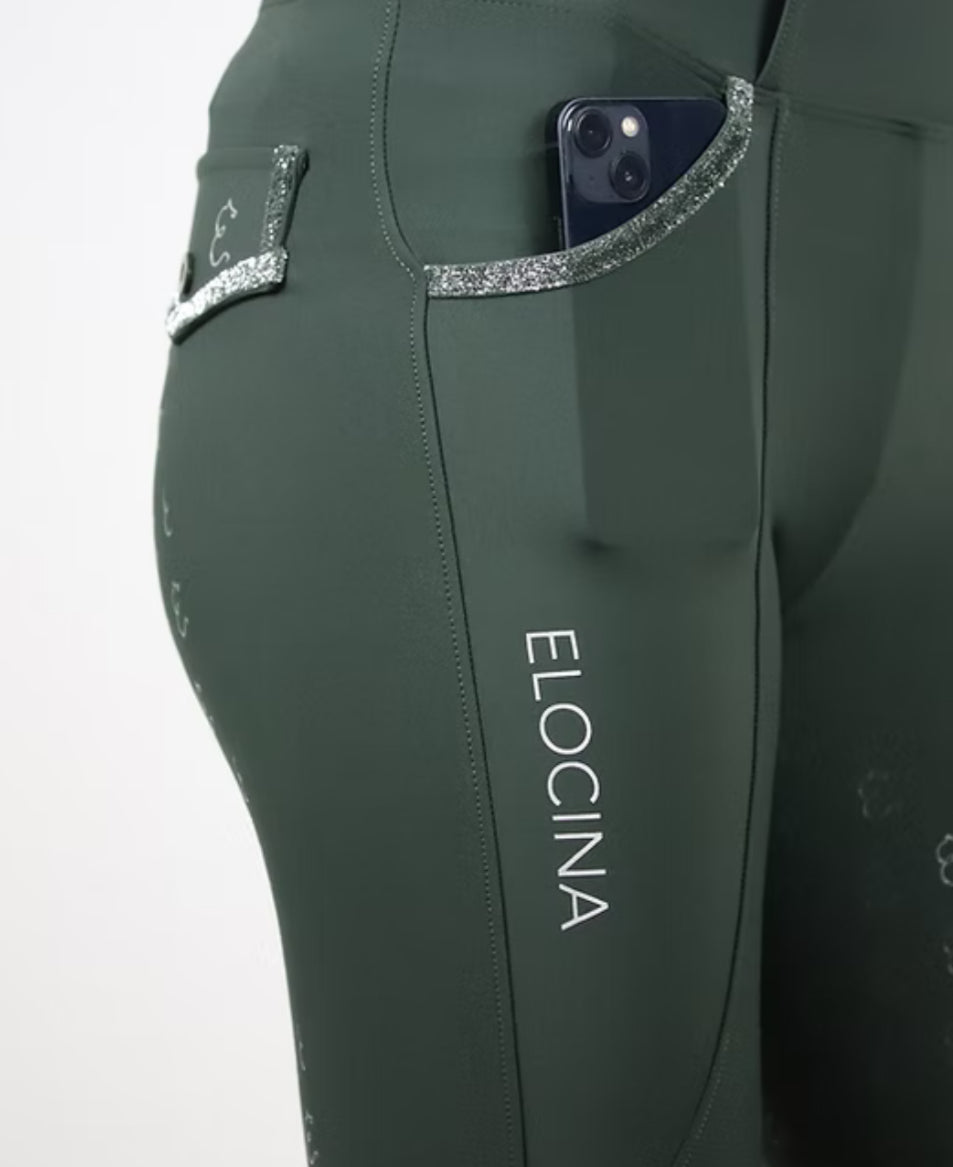 Reithose Elocina Emilia 2.0 Dunkelgrün Vollbesatz