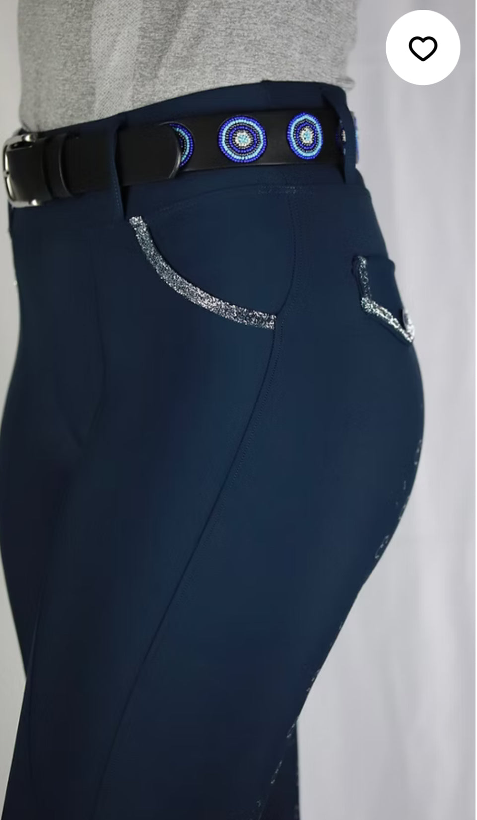 Reithose Elocina Emilia 2.0 Navy Vollbesatz