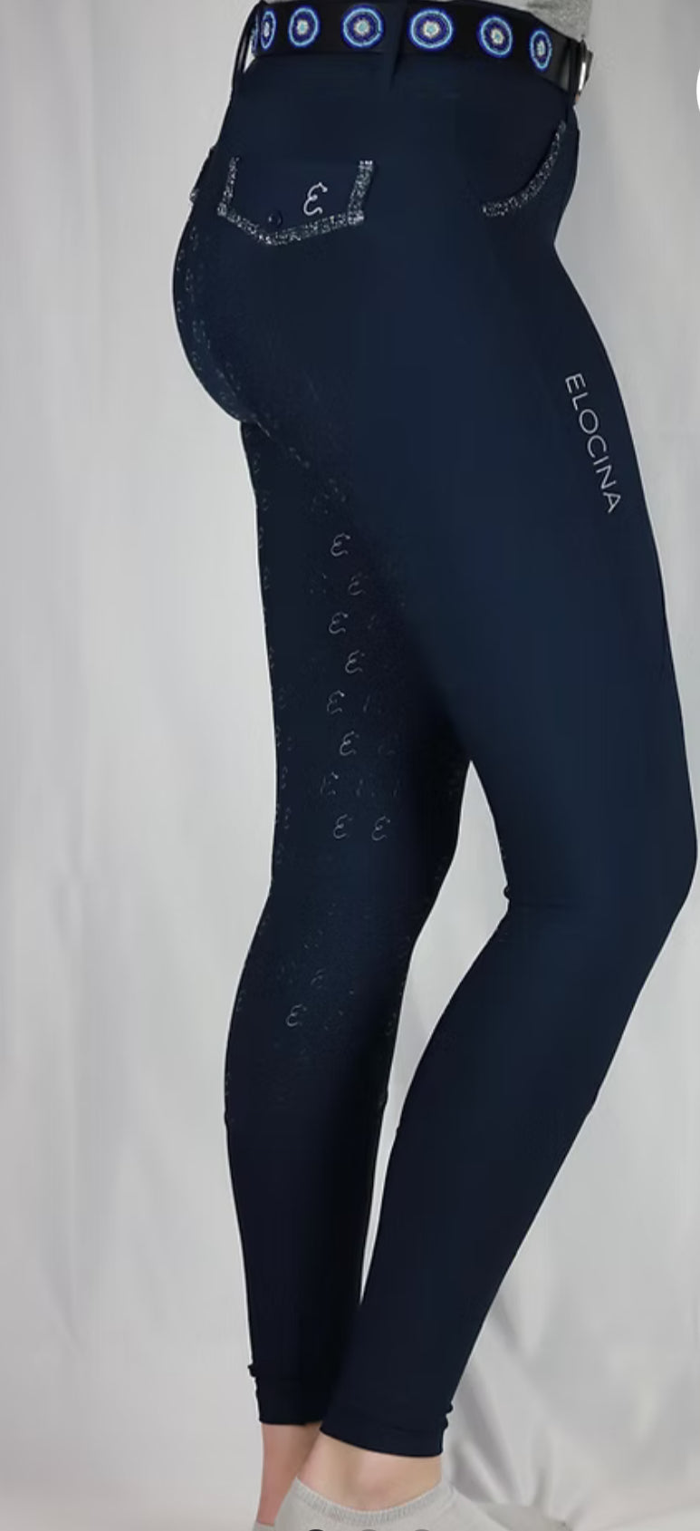 Reithose Elocina Emilia 2.0 Navy Vollbesatz