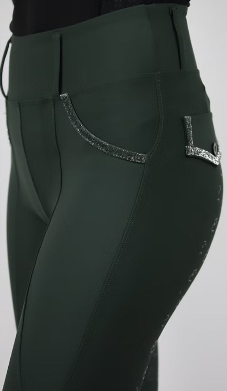 Reithose Elocina Emilia 2.0 Dunkelgrün Vollbesatz