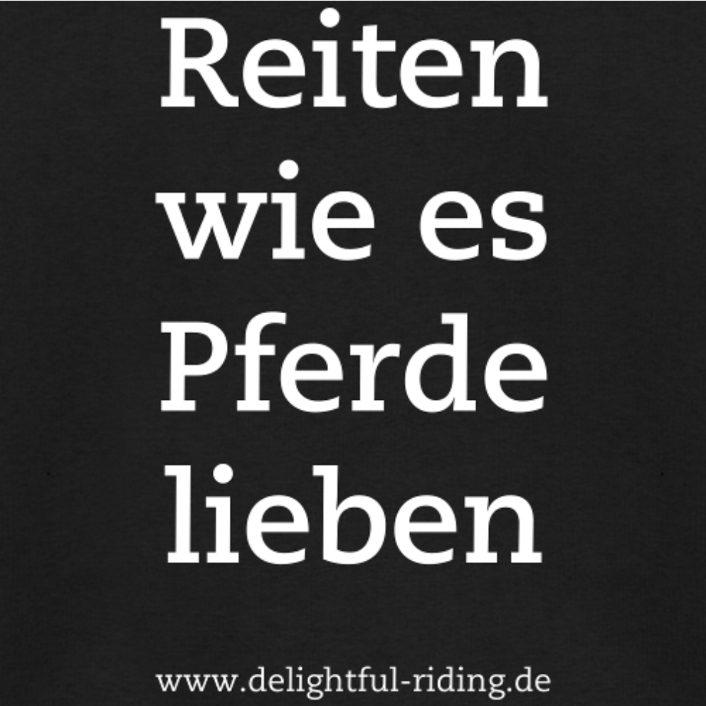 Delightful Riding Pulli "Reiten wie es Pferde lieben" schwarz