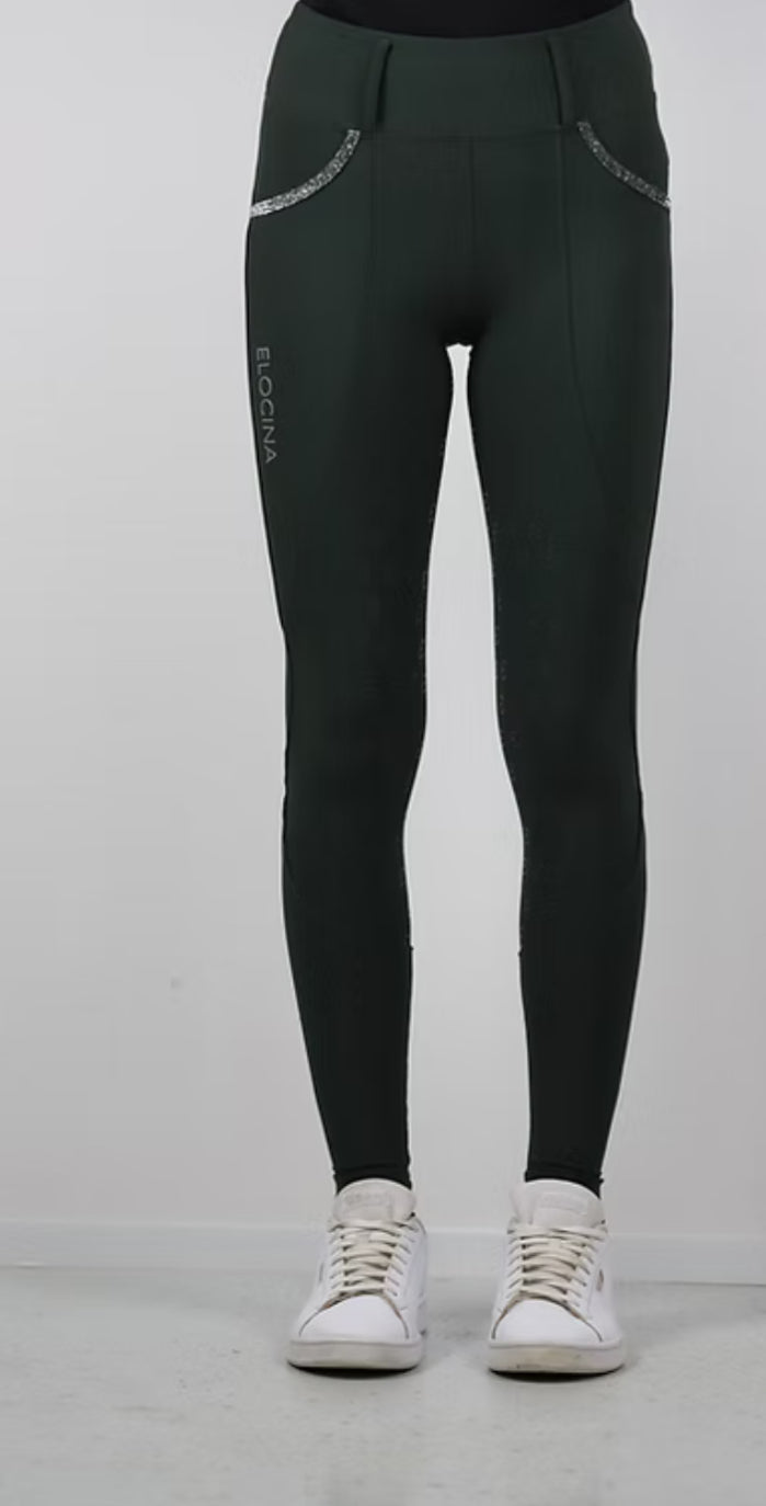 Reithose Elocina Emilia 2.0 Dunkelgrün Vollbesatz